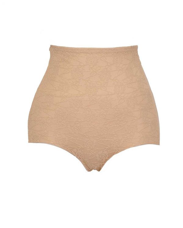 #Laser Cut High Waist Lacy Tummy Control Panty (Zipper)